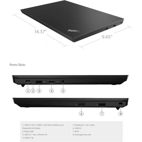 레노버 Lenovo ThinkPad E15 Gen 2 Business Laptop, 15.6 FHD 1080P IPS Display, AMD Ryzen 7 4700U ( i7-10710U), 40GB DDR4 RAM, 1TB PCIe SSD, Webcam, WiFi, Bluetooth, Win 10 Pro