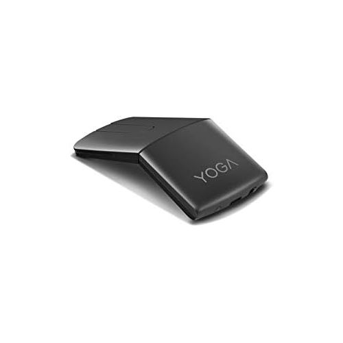 레노버 Lenovo Yoga Mouse with Laser Presenter, 2.4GHz Wireless Nano Receiver & Bluetooth, Ergonomic V-Shape, Adjustable 1600 DPI, Optical Mouse, GY51B37795, Shadow Black