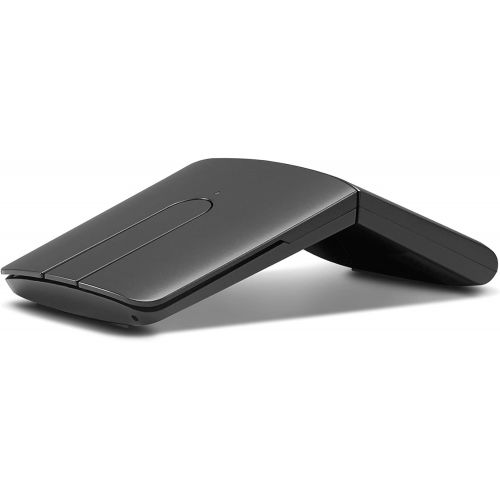 레노버 Lenovo Yoga Mouse with Laser Presenter, 2.4GHz Wireless Nano Receiver & Bluetooth, Ergonomic V-Shape, Adjustable 1600 DPI, Optical Mouse, GY51B37795, Shadow Black