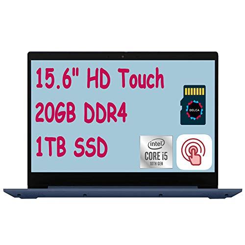 레노버 Lenovo IdeaPad 3 2021 Premium Laptop Computer I 15.6 HD Touchscreen I 10th Gen Intel Quad-Core i5-10210U ( i7-8650U) I 20GB DDR4 1TB SSD I HDMI Dolby Win10 + 32GB Micro SD Card