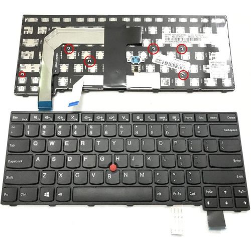 레노버 For Lenovo Laptop Replacement Keyboard For Lenovo ThinkPad T460s T470s (Not Fit T460 T460p T470 T470p) Laptop No Backlight (6 Fixing Screws) 00PA411 00PA493 SN20H42323 SN20H42405,b