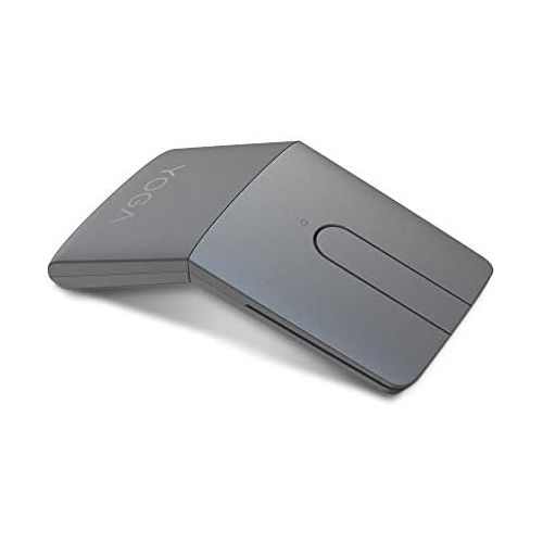 레노버 Lenovo Yoga Mouse with Laser Presenter, 2.4GHz Wireless Nano Receiver & Bluetooth 5.0, Award-Winning Ergonomic V-Shape, Adjustable 1600 DPI, Optical Mouse, GY50U59626, Iron Grey, g