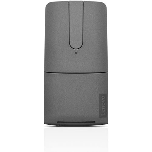 레노버 Lenovo Yoga Mouse with Laser Presenter, 2.4GHz Wireless Nano Receiver & Bluetooth 5.0, Award-Winning Ergonomic V-Shape, Adjustable 1600 DPI, Optical Mouse, GY50U59626, Iron Grey, g