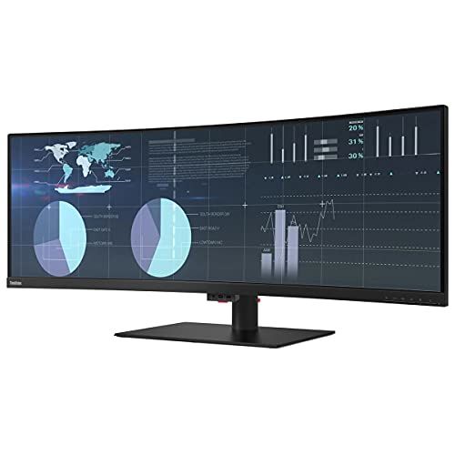 레노버 Lenovo - 61D5RAR1US - Lenovo ThinkVision P44w-10 43.4 WQUXGA WLED LCD Monitor - 32:10 - Raven Black - Vertical Alignment (VA) - 1.07 Billion Colors - 380 Nit Typical, 450 Nit Peak