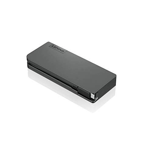 레노버 Lenovo Powered USB-C Travel Hub - for Notebook - USB Type C - 3 X USB Ports - 1 X USB 2.0 - Network (RJ-45) - HDMI - VGA - Wired