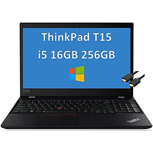 레노버 Lenovo ThinkPad T15 Gen 1 20S60029US 15.6 Notebook - 1920 x 1080 - Core i5 i5-10210U - 8 GB RAM - 256 GB SSD - Black - Windows 10 Pro 64-bit - Intel UHD Graphics - in-Plane Switchi