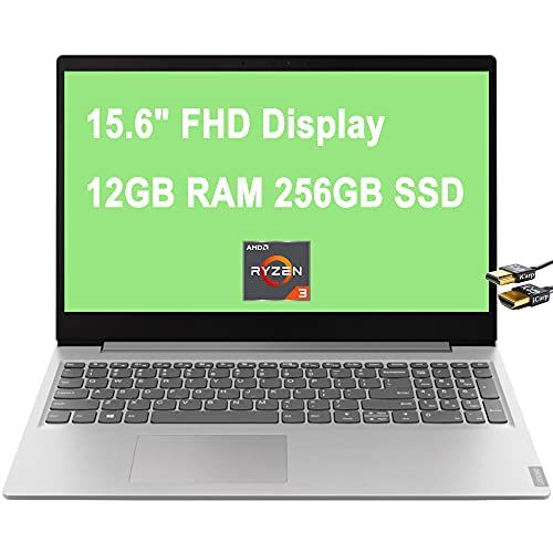 레노버 Premium Lenovo Ideapad S145 15 Laptop Computer 15.6 inch FHD Display AMD Ryzen 3 3200U( i5-7200U) 12GB 256GB SSD Dolby Audio Webcam 4-in-1 Card Reader Win 10 + HDMI Cable