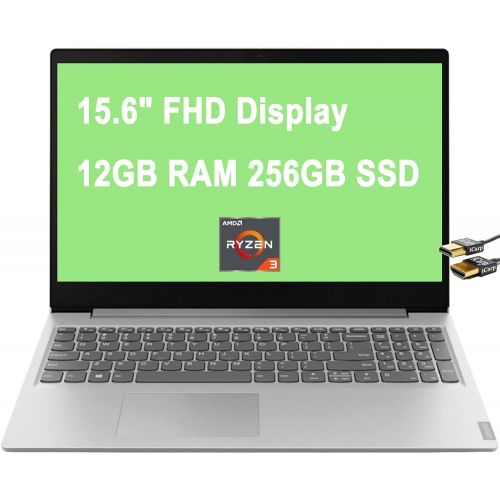레노버 Premium Lenovo Ideapad S145 15 Laptop Computer 15.6 inch FHD Display AMD Ryzen 3 3200U( i5-7200U) 12GB 256GB SSD Dolby Audio Webcam 4-in-1 Card Reader Win 10 + HDMI Cable