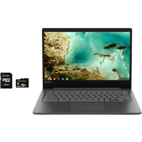레노버 Latest Lenovo Chromebook S330 14 HD (1366 x 768) Premium Laptop, Mediatek MT8173C Quad-Core Processor, 4GB Memory, 32GB eMMC SSD, Camera, WiFi, Bluetooth, Chrome OS/ GCube 64GB Mic