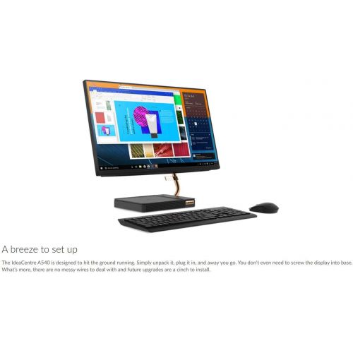 레노버 Lenovo 24 FHD (1920 x 1080) IPS Touchscreen All-in-One Ideacentre A540 with Intel 8 Core i7-9700T Processor up to 4.30 GHz, 16GB DDR4 RAM, 512GB PCIe SSD, and Windows 10 Home