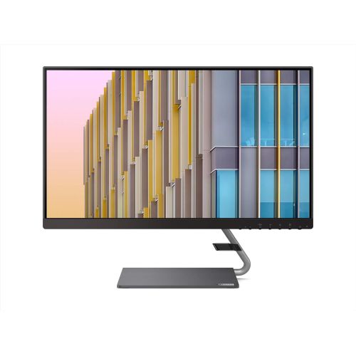 레노버 Lenovo Q24h-10 23.8-inch QHD (2560 x 1440) USB-C LCD Monitor, LED Backlit, AMD FreeSync, 75Hz, 4ms, 99% sRGB, Speakers, Low Blue Light