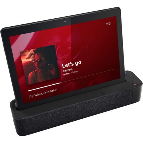 레노버 Lenovo Smart Tab P10 10.1” Android Tablet, Alexa-Enabled Smart Device with Fingerprint Sensor and Smart Dock Featuring 4 Dolby Atmos Speakers - 64GB Storage with Alexa Enabled Char