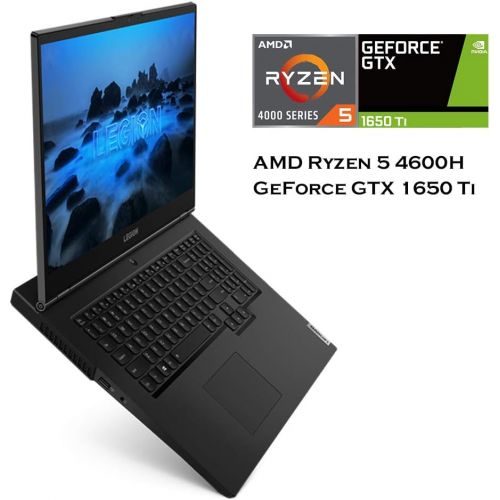 레노버 Lenovo Legion 5 Gaming Laptop, 15.6 FHD IPS Display, AMD Ryzen 5 4600H, Webcam, Backlit Keyboard, Wi-Fi 6, USB-C, HDMI, GeForce GTX 1650 Ti, Windows 10 Home, 8GB Memory, 256GB PCIe