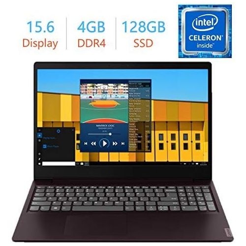 레노버 Lenovo Ideapad S145 15.6-inch HD Display Laptop PC, Intel Celeron 4205U 1.8GHz Processor, 4GB DDR4 RAM, 128GB Solid State Drive, Dolby Audio, WiFi, Intel UHD Graphics, Bluetooth, H