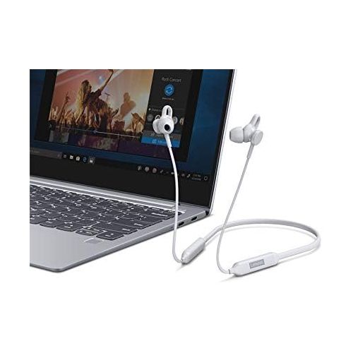 레노버 Lenovo 500 Bluetooth in-Ear Headphones, Integrated Microphone, Dual-Device Pairing, 10 Hours Playback, Ergonomic, GXD1B65027, White