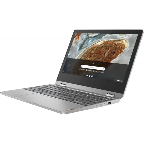 레노버 Lenovo Flex 3 11.6 HD (1366 x 768) 2-in-1 Chromebook Laptop, Mediatek MT8183 up to 1.6 GHz, 4GB DDR4, 32GB eMMC, Webcam, Bluetooth, Chrome OS, EAT 64GB SD Card, Arctic Grey