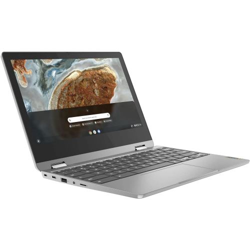 레노버 Lenovo Flex 3 11.6 HD (1366 x 768) 2-in-1 Chromebook Laptop, Mediatek MT8183 up to 1.6 GHz, 4GB DDR4, 32GB eMMC, Webcam, Bluetooth, Chrome OS, EAT 64GB SD Card, Arctic Grey