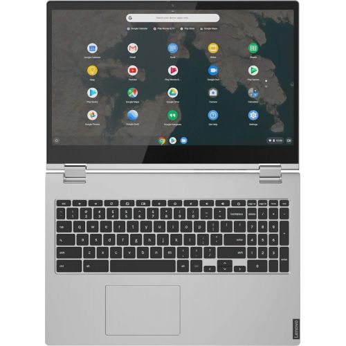 레노버 Lenovo C340 15.6 FHD LED-Backlit Touch-Screen 2-in-1 Chromebook, Intel Pentium Gold 4417U, 4GB Memory, 64GB eMMC Flash Memory, Wireless-AC, Bluetooth, USB 3.1 Type C, Webcam, Media