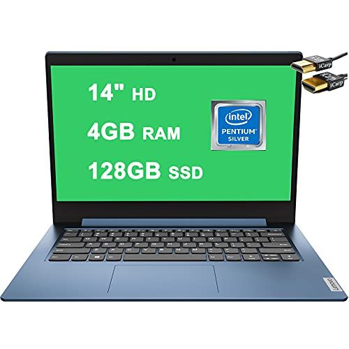 레노버 Lenovo 2020 Flagship IdeaPad 1 Premium Business Laptop 14 HD Anti-Glare Display Intel Quad-core Pentium Silver N5030 Processor 4GB RAM 128GB SSD Intel UHD Graphics 605 Dolby Win10