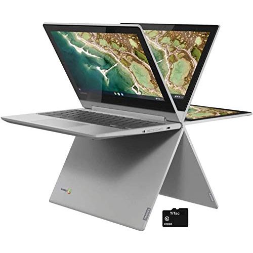 레노버 2021 Lenovo Chromebook Flex 11 2-in-1 Convertible Laptop, 11.6-Inch HD Touch Screen, MediaTek MT8173C Quad-Core Processor, 4GB RAM, 32GB eMMC, Webcam, USB Type C, Chrome OS, TiTac