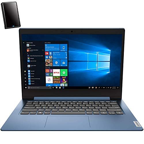 레노버 Lenovo IdeaPad 1 14 Laptop Computer, Quad-Core Intel Pentium Silver N5030 up to 3.1GHz, 4GB DDR4 RAM, 128GB PCIe SSD, 802.11AC WiFi, Bluetooth 4.2, Ice Blue, Windows 10 S