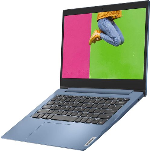 레노버 Lenovo IdeaPad 1 14 Laptop Computer, Quad-Core Intel Pentium Silver N5030 up to 3.1GHz, 4GB DDR4 RAM, 128GB PCIe SSD, 802.11AC WiFi, Bluetooth 4.2, Ice Blue, Windows 10 S