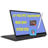Lenovo Flex 5 2 in 1 Laptop 14 FHD IPS Touchscreen AMD 8-Core Ryzen 7 4700U?(Beats i7-10510U) 16GB DDR4 512GB PCIe SSD Dolby Fingerprint Backlit Webcam Win 10 + Pen