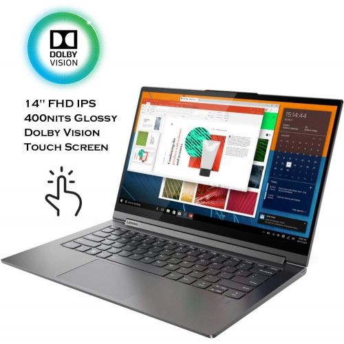 레노버 Lenovo Yoga C940 2-in-1 14 Ultra-Light Touch-Screen Laptop, FHD, Intel Core i7- 1065G7, 12GB RAM 512GB PCIe SSD, Fingerprint Reader, Backlit Keyboard, HD Webcam, Thunderbolt 3, Iro
