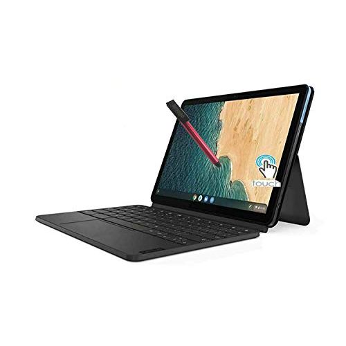 레노버 Lenovo Chromebook Duet 2-in-1 Tablet 10.1 FHD Touchscreen Laptop Computer, MediaTek Helio P60T Octa-Core, 4GB LPDDR4X RAM, 128GB eMCP, Webcam, Chrome OS, BROAGE 64GB Flash Stylus,