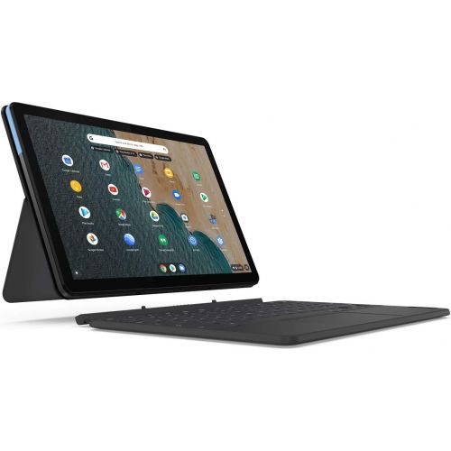 레노버 Lenovo Chromebook Duet 2-in-1 Tablet 10.1 FHD Touchscreen Laptop Computer, MediaTek Helio P60T Octa-Core, 4GB LPDDR4X RAM, 128GB eMCP, Webcam, Chrome OS, BROAGE 64GB Flash Stylus,