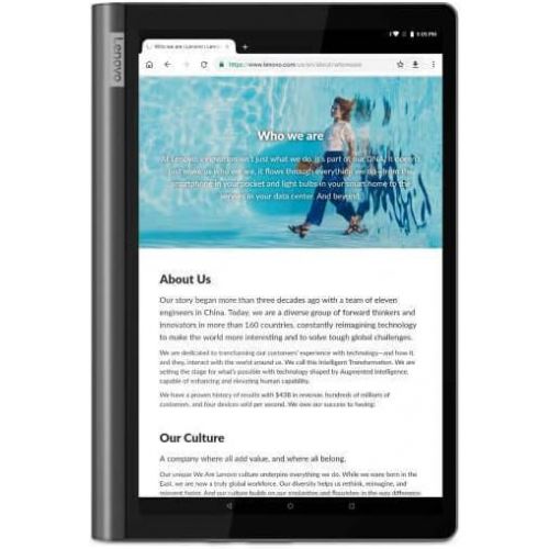 레노버 Lenovo Yoga Smart Tab, 10.1 FHD Android Tablet, Octa-Core Processor, 64GB Storage, 4GB RAM, Iron Grey, ZA3V0005US