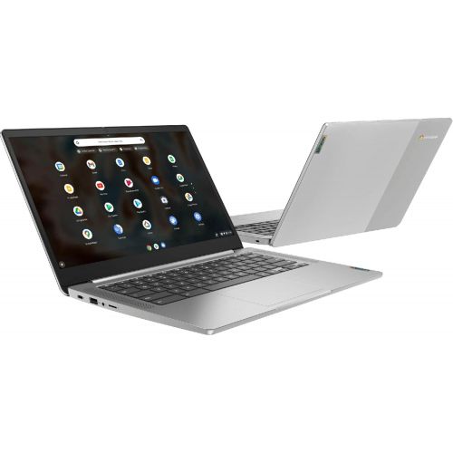 레노버 Lenovo Chromebook 3 Laptop Computer, 14-Inch Full HD Display, Mediatek 8-Core MT8183C, 4GB RAM, 64GB eMMC, Webcam, USB-C, Bluetooth, SD Card Reader, WiFi, Chrome OS, Grey, TiTac Ca