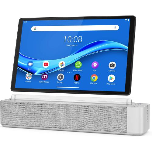 레노버 Lenovo Smart Tab M10 Plus, FHD Android Tablet, Alexa-Enabled Smart Device, Octa-Core Processor, 128GB Storage, 4GB RAM, WiFi, Bluetooth, Platinum Grey