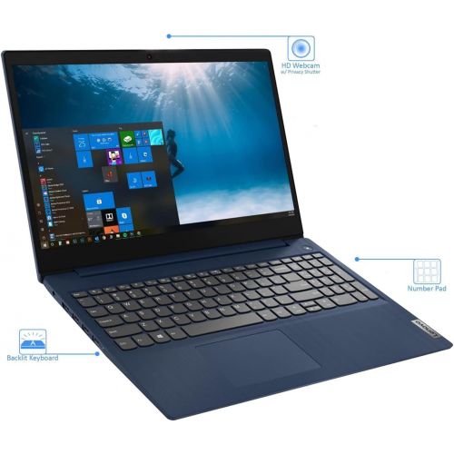 레노버 Lenovo IdeaPad 3 15.6 FHD Anti-Glare Laptop, AMD 6-Core Ryzen 5 5500U, AMD Radeon 7 Graphics, 20GB DDR4, 512GB PCIe SSD, Backlit Keyboard, Fingerprint Reader, Webcam, HDMI, Windows