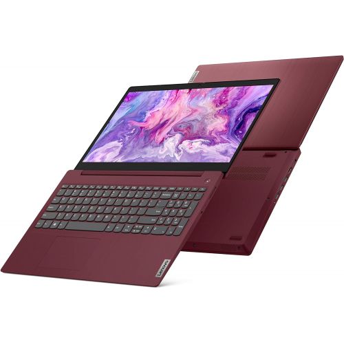 레노버 2021 Lenovo IdeaPad 3 15.6 Full HD LED Laptop, Intel Core i5-1035G1 Quad-Core Processor, 8GB RAM, 256GB SSD, HDMI, Webcam, Wi-Fi, Bluetooth, Numeric Keypad, Windows 10, Cherry Red,