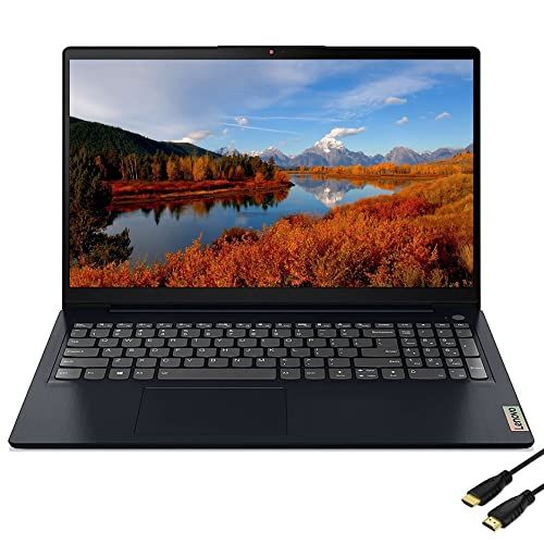 레노버 Lenovo IdeaPad 3 15.6 FHD IPS Laptop, Hexa-Core AMD Ryzen 5 5500U (Beats i7-1065G7), AMD Radeon 7 Graphics, Bundle with HDMI, Windows 11 Home, Abyss Blue (8GB1024GB SSD, 15.6 R5 55