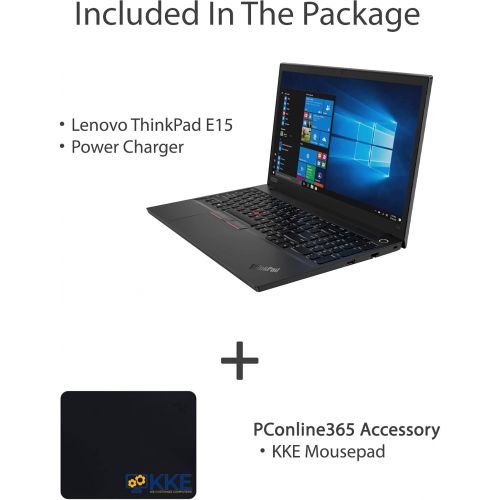 레노버 2021 Newest Lenovo Thinkpad E15 Business Laptop, 15.6 FHD IPS Display, Intel Core i7-10510U, 16GB RAM Memory, 512GB PCIe NVMe SSD, Webcam, Zoom Meeting, Windows 10 Pro, Black