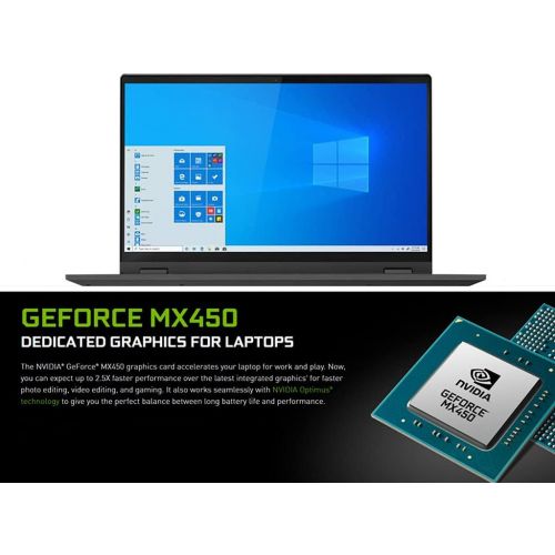 레노버 Lenovo IdeaPad 15.6 FHD IPS Touchscreen Laptop, i7-1165G7, Backlit Keyboard, Webcam, WiFi 6, HDMI, USB-C, GeForce MX450, Win 10, Tikbot 32GB SD Card (16GB RAM 1TB PCIe SSD)