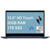 Flagship Lenovo IdeaPad 3 Business 15 Laptop Computer 15.6 HD Touchscreen 10th Gen Intel Quad-Core i5-10210U (Beats i7-8550U) 20GB RAM 1TB SSD Dolby Webcam Win 10 Blue + HDMI Cable