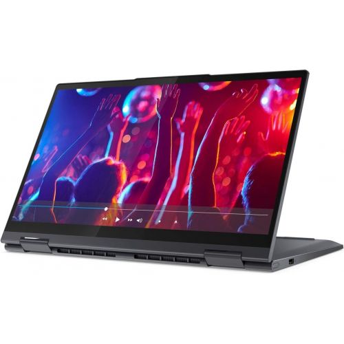 레노버 2021 Latest Lenovo Yoga 7i 2-in-1 14 Touchscreen 300 nits Laptop - 11th Gen Intel Evo Platform Core i5-1135G7 8GB RAM 512GB SSD Intel Iris Xe Graphics Win 10 Home Slate Grey, LPT C