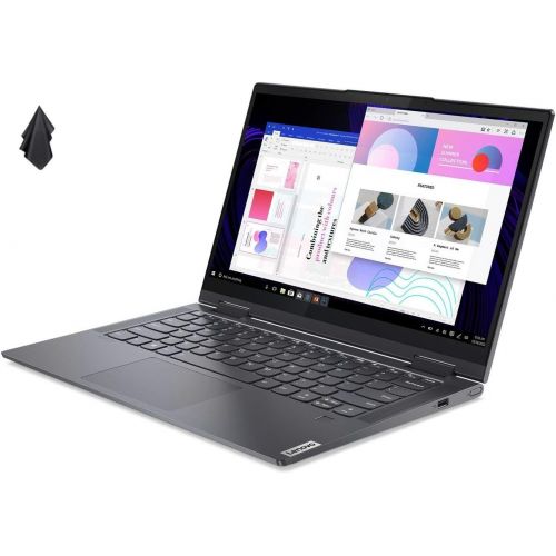 레노버 2021 Latest Lenovo Yoga 7i 2-in-1 14 Touchscreen 300 nits Laptop - 11th Gen Intel Evo Platform Core i5-1135G7 8GB RAM 512GB SSD Intel Iris Xe Graphics Win 10 Home Slate Grey, LPT C