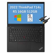 2022 Latest Lenovo ThinkPad T14s 14 FHD Touchscreen, 16GB RAM, 512GB PCIe SSD, AMD 6-Core Ryzen 5 Pro 5650U(Beat i7-1165G7) Business Laptop, Fingerprint, Backlit, IST Computers Cab