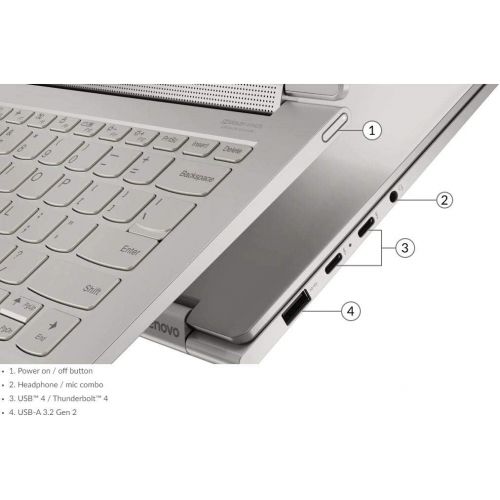 레노버 Lenovo Yoga 9i 14 2-in-1 14 FHD Touch-Screen -11th Gen Intel Evo Platform i7-1185G7-16GB DDR4 - 512GB SSD - Active Pen - Alexa Built-in - Fingerprint Reader - USB-C 4.0/Thunderbolt