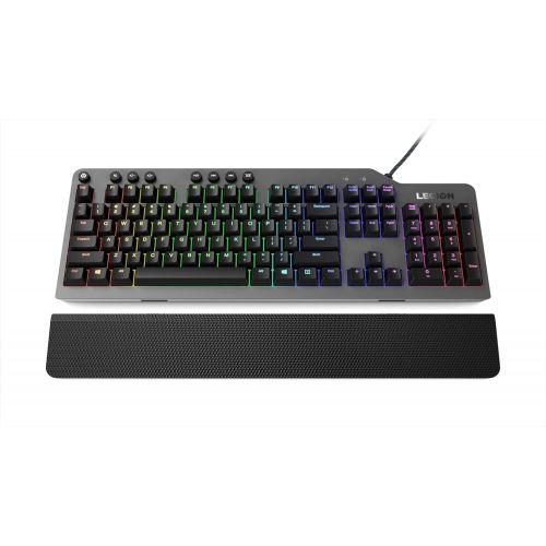 레노버 Lenovo GY40T26478 Legion K500 RGB Mechanical Gaming Keyboard, 3 ZONE Full-size Keyboard, 7 user Programmable Hot Keys; 16.8 Million Colors, 50 Million-Click Red Mechanical Keys, De