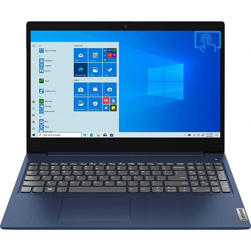 레노버 2021 Lenovo IdeaPad 3 15.6 HD Touch Screen Laptop, Intel Dual-Core i3-10110U Up to 4.1GHz, 8GB DDR4 RAM, 256GB PCI-e SSD, Webcam, WiFi 5, HDMI, Bluetooth, Windows 10 S - Abyss Blue