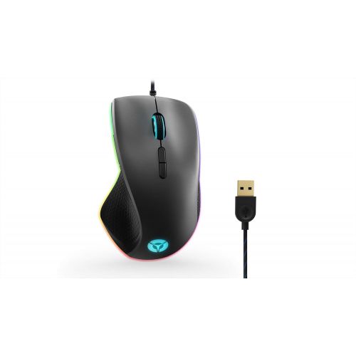 레노버 Lenovo Legion M500 RGB Gaming Mouse, Up to 16000 DPI 50G 400Ips, 7 Programmable Buttons, 3 ZONE 16.8Milion Colors RGB, 10G optional Magnet Weight, 3 Onboard Profile, 50 Million L/R