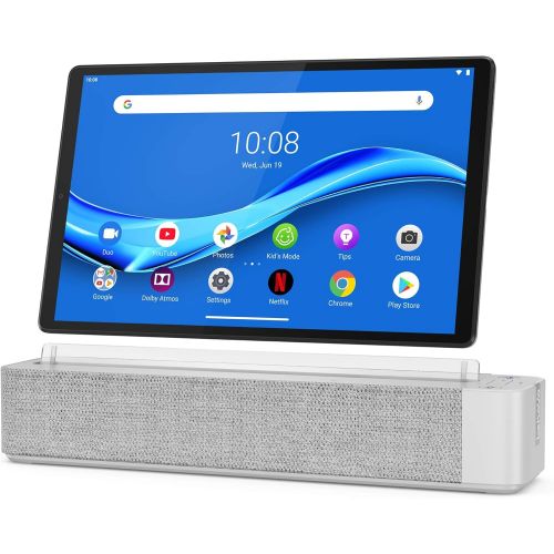 레노버 Lenovo Smart Tab M10 Plus, FHD Android Tablet, Alexa-Enabled Smart Device, Octa-Core Processor, 64GB Storage, 4GB RAM, Wi-Fi, Bluetooth, Platinum Grey