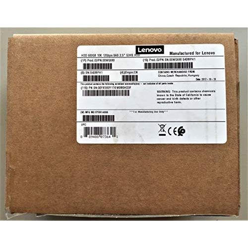 레노버 Lenovo 00WG690 600GB SAS 10K 12GB/S 2.5 inch G3HS Hard Disk Drive