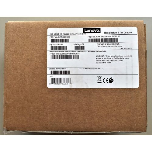 레노버 Lenovo 00WG690 600GB SAS 10K 12GB/S 2.5 inch G3HS Hard Disk Drive