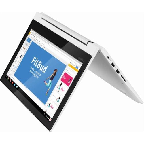 레노버 Lenovo Chromebook 2-in-1 Convertible Laptop, 11.6-Inch HD (1366 x 768) IPS Display, MediaTek MT8173C Processor, 4GB LPDDR3, 32GB eMMC, Chrome OS, Blizzard White, Choose Your eMMC (